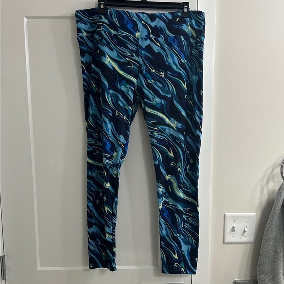 No Boundaries Pants - No Boundaries Blue and Black Swirl Leggings
